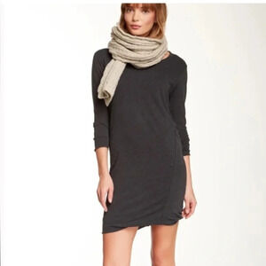 James Perse Black Long Sleeve Dress